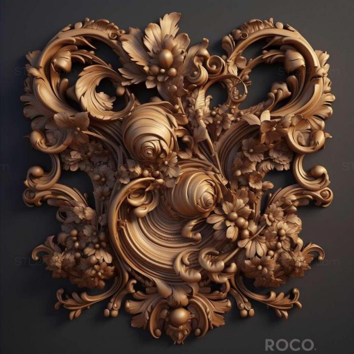 Patterns and decorations (stl rococo 2, PATTERN_1822) 3D models for cnc